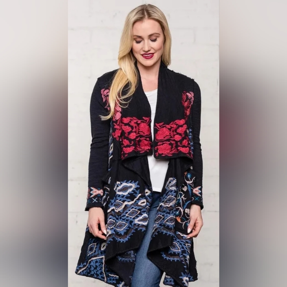 Cotton Embroidered Coat/Wrap/Jacket ☆ Boho - Picture 2 of 8